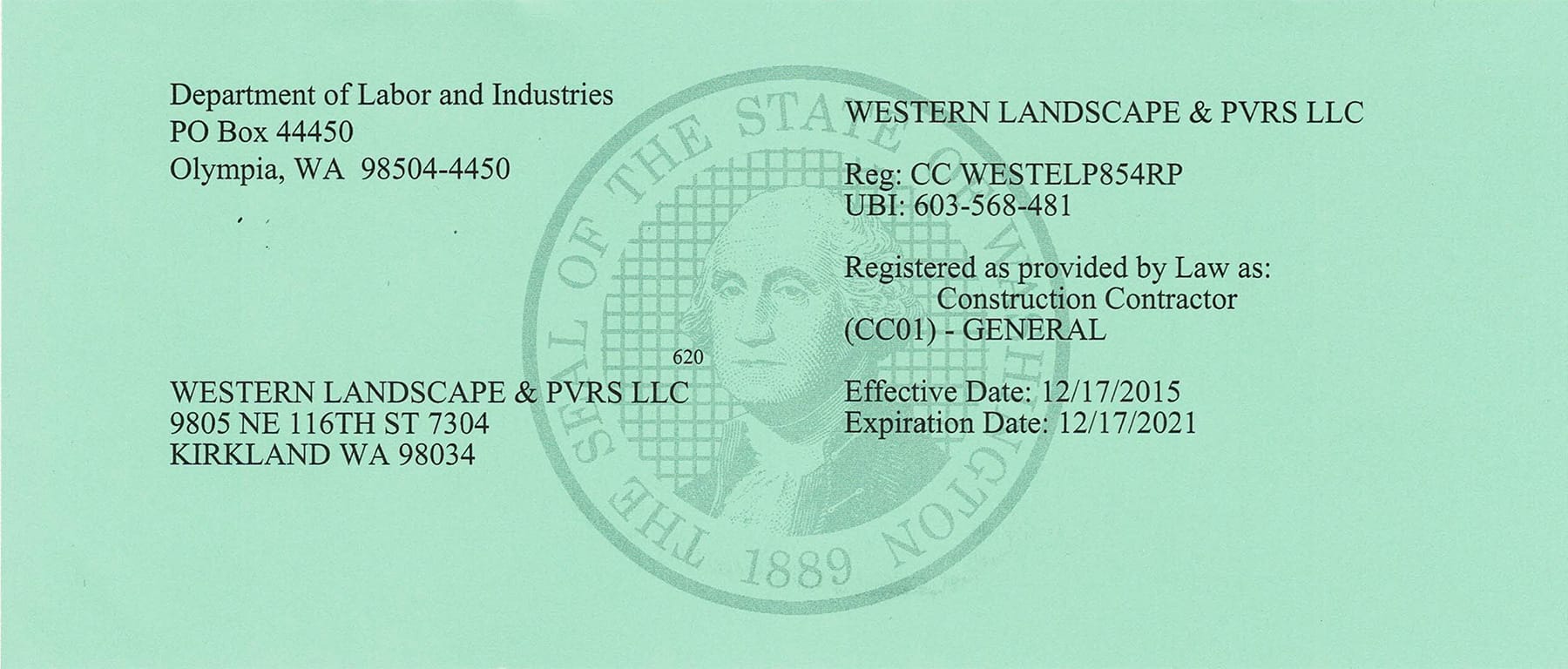 License Western Landscape & Pavers